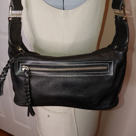Giani Bernini black pebbled leather bag EUC - Picture 6 of 9